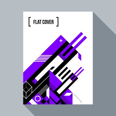 Futuristic poster/cover design with abstract geometric element. Style of futurism and modern graffiti. clipart