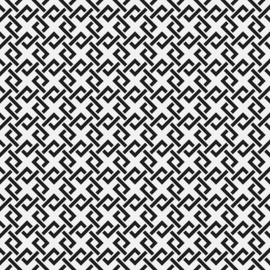 Geometrik öğelerle tek renkli seamless modeli. Yararlı web arka plan, tekstil, ambalaj için.