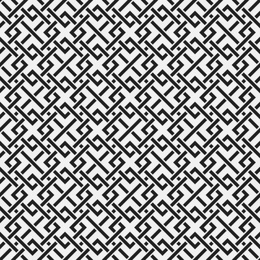 Geometrik öğelerle tek renkli seamless modeli. Yararlı web arka plan, tekstil, ambalaj için.