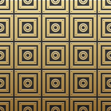 Geometrik desenli altın metalik arka plan. Zarif lüks stil.