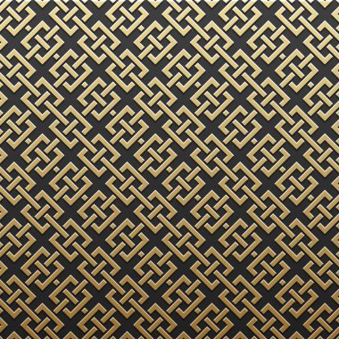 Kesintisiz geometrik desenli altın metalik arka plan. Zarif lüks stil.