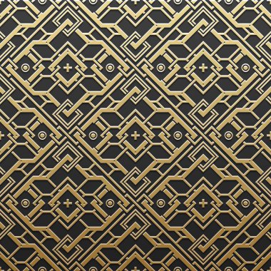 Geometrik desenli altın metalik arka plan. Zarif lüks stil.