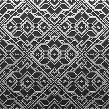 Gümüş/Platin Metalik arka plan geometrik desenli. Zarif lüks stil.