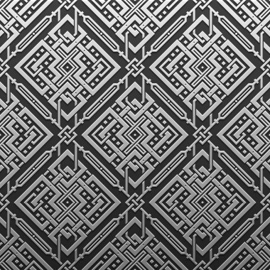 Gümüş/Platin Metalik arka plan geometrik desenli. Zarif lüks stil.