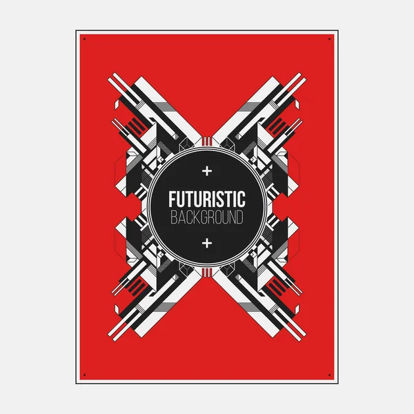 Poster/Baskı tasarım şablonu ile simetrik soyut öğe renkli arka plan üzerinde.