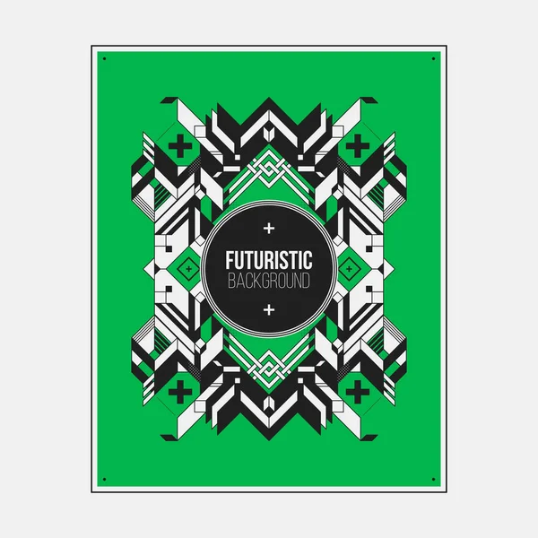 Poster/Baskı tasarım şablonu ile simetrik soyut öğe renkli arka plan üzerinde.