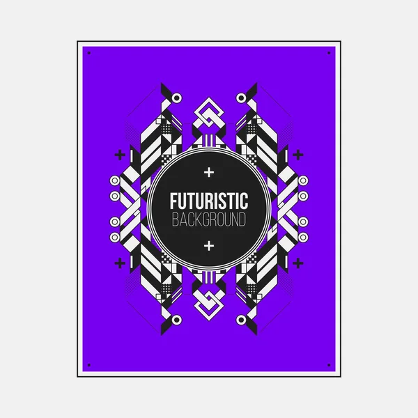 Poster/Baskı tasarım şablonu ile simetrik soyut öğe renkli arka plan üzerinde.