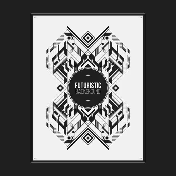 Poster/Baskı tasarım şablonu simetrik soyut öğe üzerinde beyaz arka plan ile. Kitap ve dergi kapakları için yararlı.