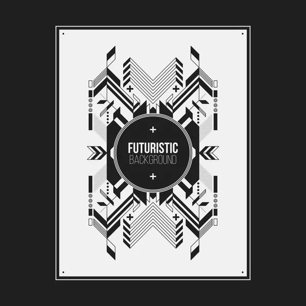 Poster/Baskı tasarım şablonu simetrik soyut öğe üzerinde beyaz arka plan ile. Kitap ve dergi kapakları için yararlı.