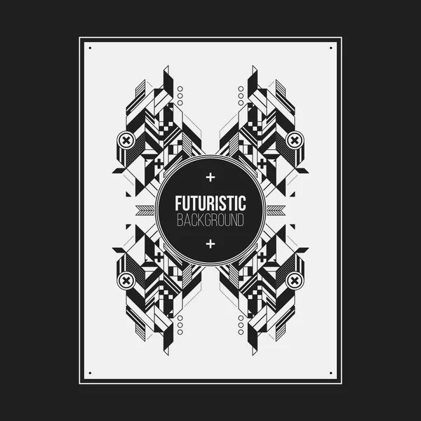 Poster/Baskı tasarım şablonu simetrik soyut öğe üzerinde beyaz arka plan ile. Kitap ve dergi kapakları için yararlı.