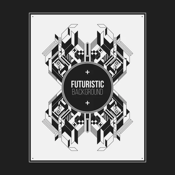 Poster/Baskı tasarım şablonu simetrik soyut öğe üzerinde beyaz arka plan ile. Kitap ve dergi kapakları için yararlı.