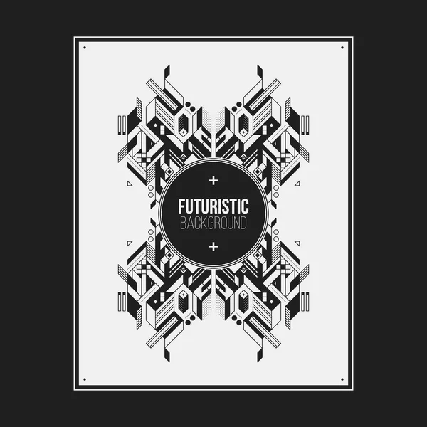 Poster/Baskı tasarım şablonu simetrik soyut öğe üzerinde beyaz arka plan ile. Kitap ve dergi kapakları için yararlı.