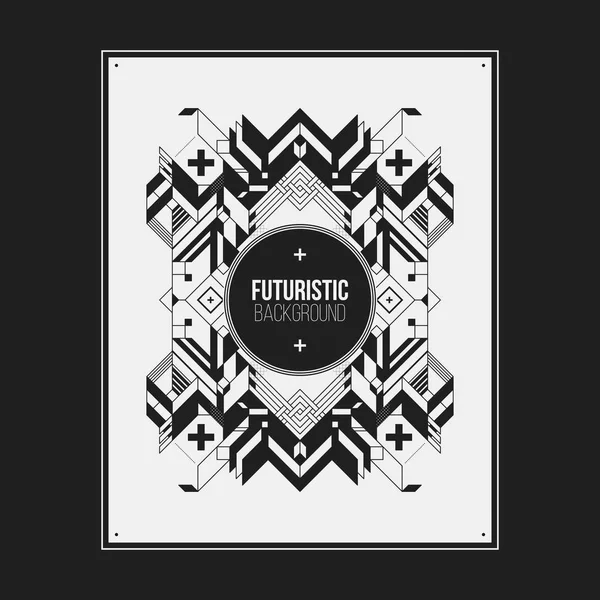 Poster/Baskı tasarım şablonu simetrik soyut öğe üzerinde beyaz arka plan ile. Kitap ve dergi kapakları için yararlı.