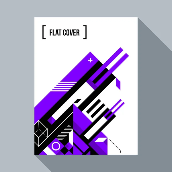Futuristische poster/cover ontwerp met abstracte geometrische element. Stijl van het futurisme en moderne graffiti. — Stockvector