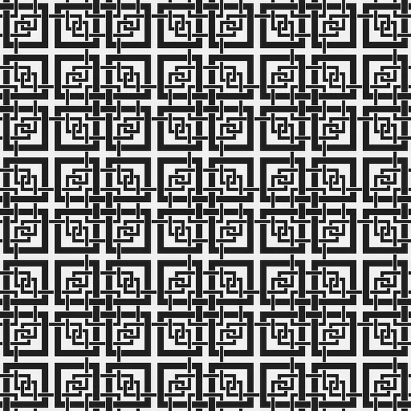 Монохромный бесшовный рисунок с геометрическими элементами. Полезно для веб-фона, текстиля, обертывания . — стоковый вектор