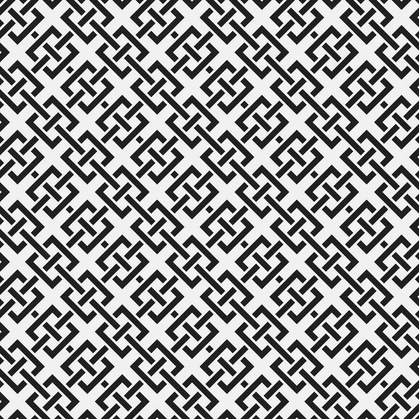 Monochrome seamless pattern with geometric elements. Useful for web background, textile, wrapping. — Stock Vector