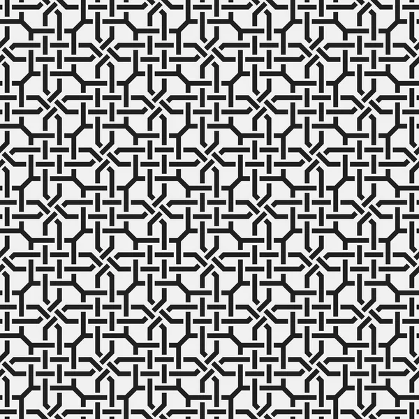 Monochrome seamless pattern with geometric elements. Useful for web background, textile, wrapping. — Stock Vector