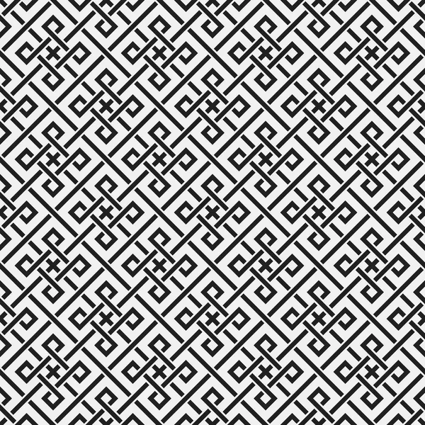 Monochrome seamless pattern with geometric elements. Useful for web background, textile, wrapping. — Stock Vector