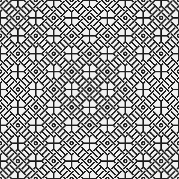 Monochrome seamless pattern with geometric elements. Useful for web background, textile, wrapping. — Stock Vector
