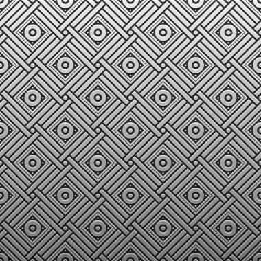 Gümüş/Platin Metalik arka plan geometrik desenli. Zarif lüks stil.