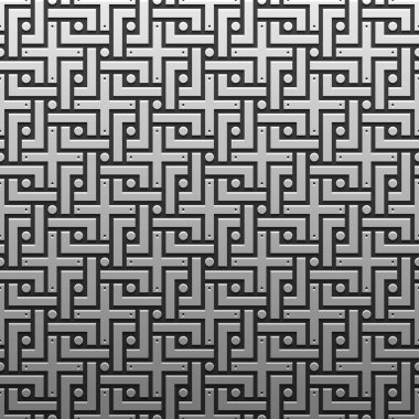 Gümüş/Platin Metalik arka plan geometrik desenli. Zarif lüks stil.