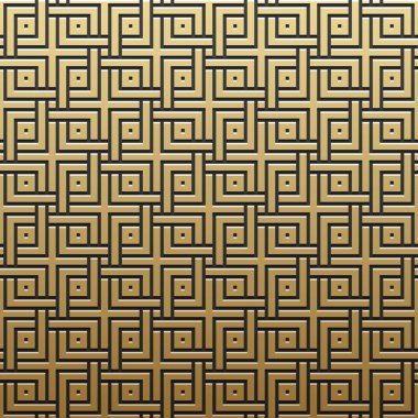 Geometrik desenli altın metalik arka plan. Zarif lüks stil.