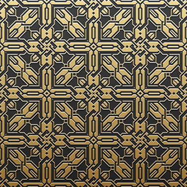 Geometrik desenli altın metalik arka plan. Zarif lüks stil.