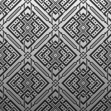 Gümüş/Platin Metalik arka plan geometrik desenli. Zarif lüks stil.