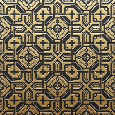 Geometrik desenli altın metalik arka plan. Zarif lüks stil.