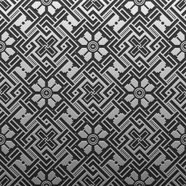 Gümüş/Platin Metalik arka plan geometrik desenli. Zarif lüks stil.