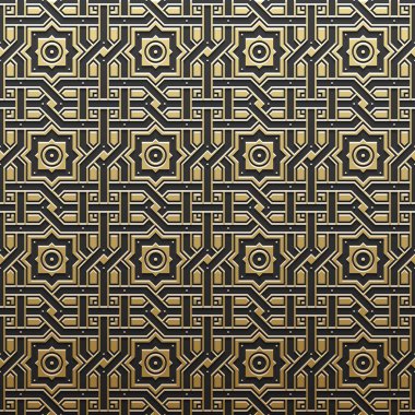 Geometrik desenli altın metalik arka plan. Zarif lüks stil.