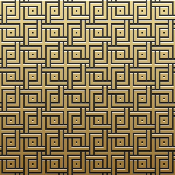 Goldener metallischer Hintergrund mit geometrischem Muster. Eleganter Luxusstil. — Stockvektor