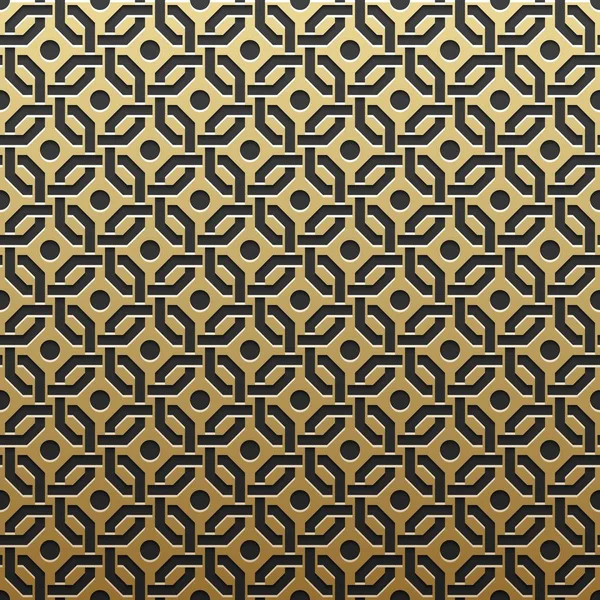 Goldener metallischer Hintergrund mit geometrischem Muster. Eleganter Luxusstil. — Stockvektor