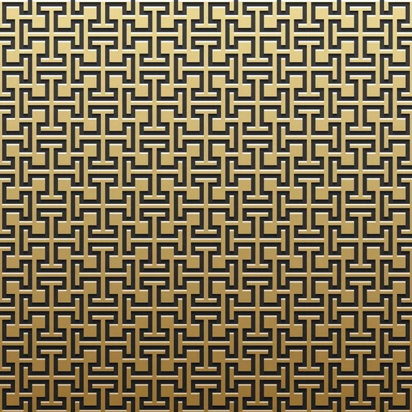 Goldener metallischer Hintergrund mit geometrischem Muster. Eleganter Luxusstil. — Stockvektor