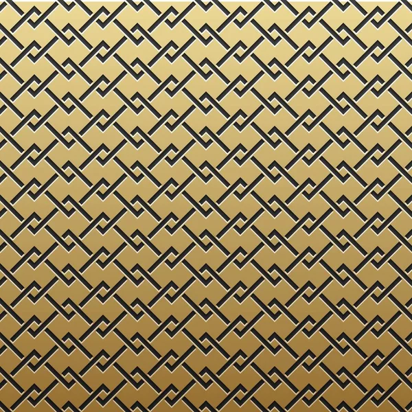 Goldener metallischer Hintergrund mit geometrischem Muster. Eleganter Luxusstil. — Stockvektor