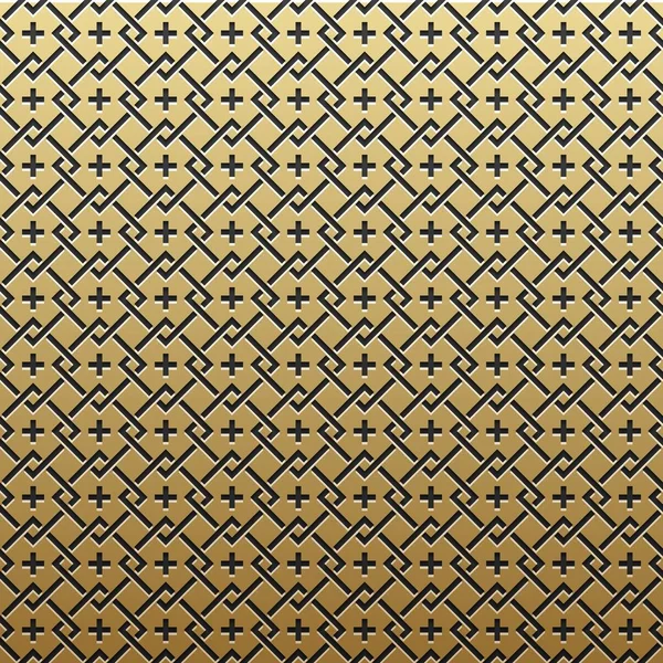 Goldener metallischer Hintergrund mit geometrischem Muster. Eleganter Luxusstil. — Stockvektor