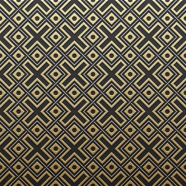 Fond métallique doré avec motif géométrique. Style de luxe élégant . — Image vectorielle