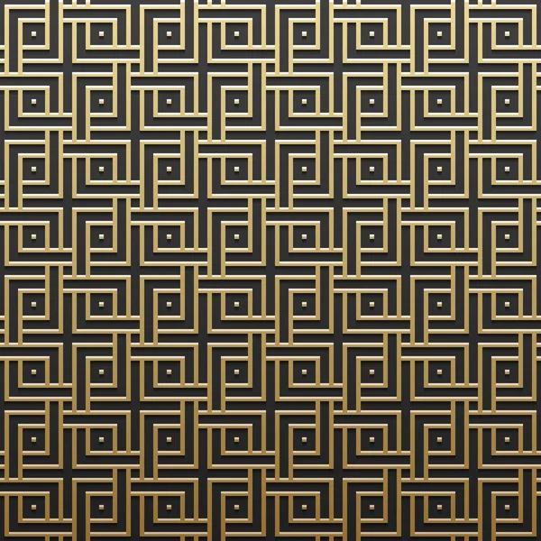 Goldener metallischer Hintergrund mit geometrischem Muster. Eleganter Luxusstil. — Stockvektor