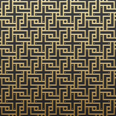 Geometrik desenli altın metalik arka plan. Zarif lüks stil.