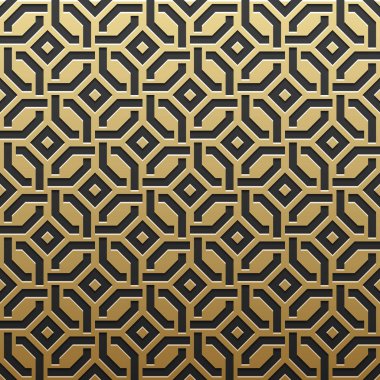 Geometrik desenli altın metalik arka plan. Zarif lüks stil.