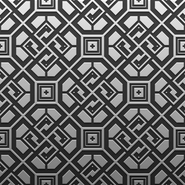 Gümüş/Platin Metalik arka plan geometrik desenli. Zarif lüks stil.