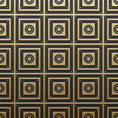 Geometrik desenli altın metalik arka plan. Zarif lüks stil.