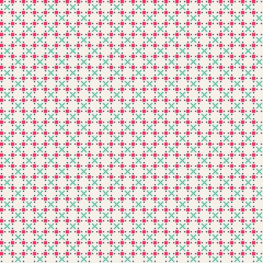 Basit geometrik şekiller ile şirin pixelated desen. Tekstil ve iç tasarım için yararlı.