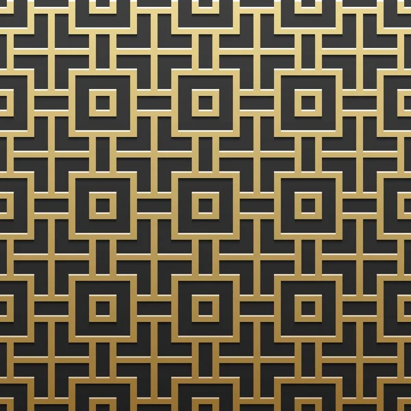 Goldener metallischer Hintergrund mit geometrischem Muster. Eleganter Luxusstil. — Stockvektor