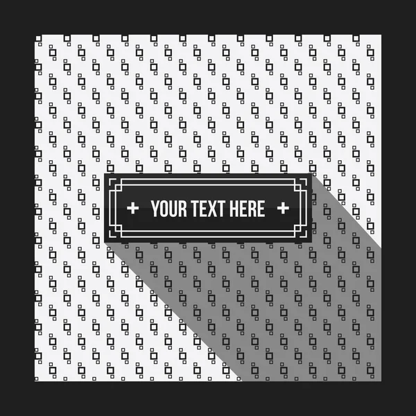 Fondo de texto con patrón monocromático pixelado. Útil para presentaciones corporativas, publicidad y diseño web. Estilo neutro — Vector de stock