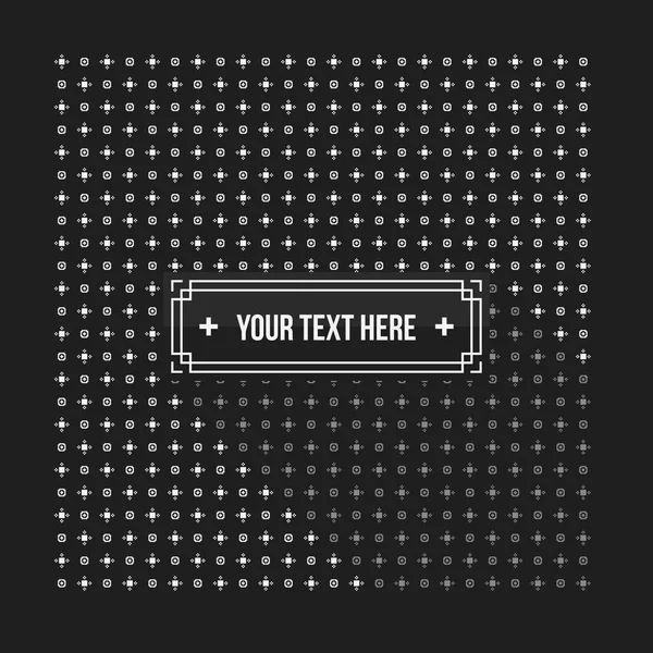 Szöveges háttérben pixelated fekete-fehér mintával. Hasznos a vállalati prezentációk, reklám és web design. Semleges stílusban — Stock Vector