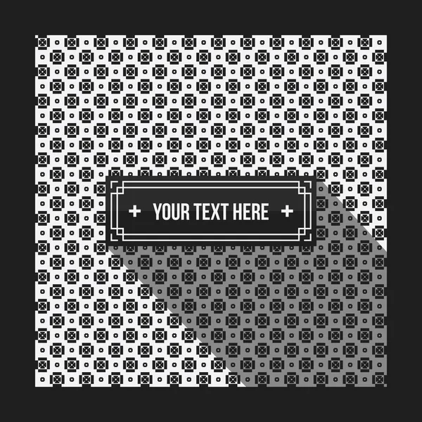 Fond texte avec motif monochrome pixellisé. Utile pour les présentations d'entreprise, la publicité et la conception Web. Style neutre — Image vectorielle