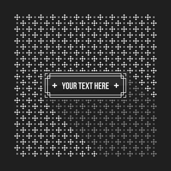 Fondo de texto con patrón monocromático pixelado. Útil para presentaciones corporativas, publicidad y diseño web. Estilo neutro — Vector de stock