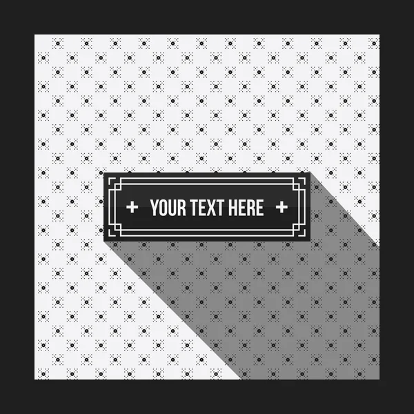 Text background with pixelated monochrome pattern. Useful for corporate presentations, advertising and web design. Neutral style — Stock Vector