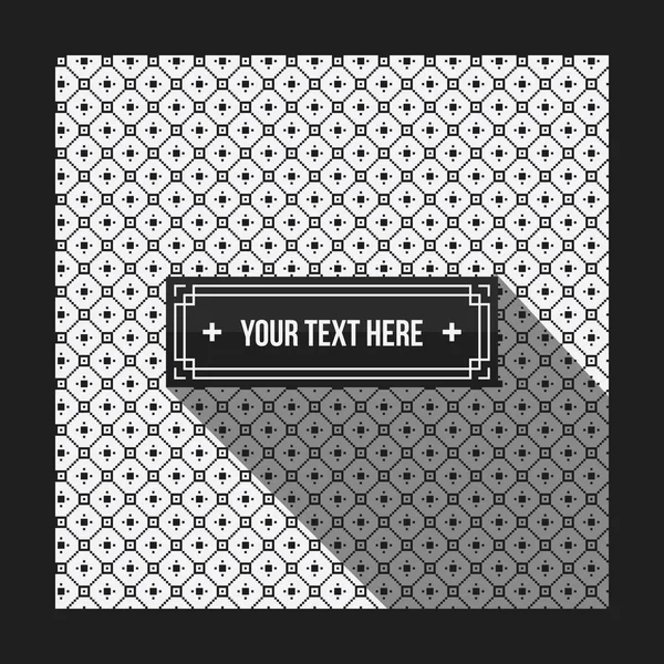 Text-Hintergrund mit verpixeltem monochromen Muster. nützlich für Unternehmenspräsentationen, Werbung und Webdesign. neutraler Stil — Stockvektor